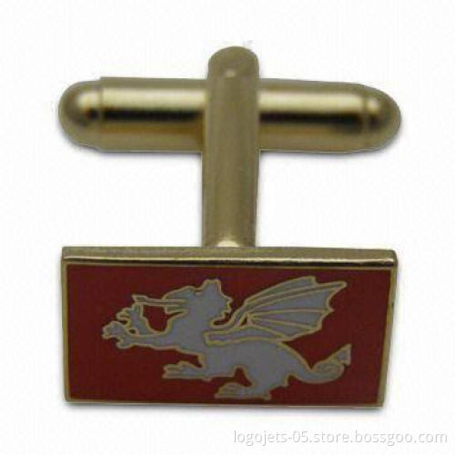 Cufflinks with Emblem Logos, Made of Imitation Hard Enamel, Available in Various Finishes